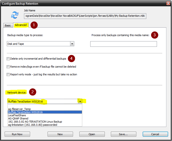 [Guide] Backup to NAS (with Retention) Walkthrough NovaBACKUP Support