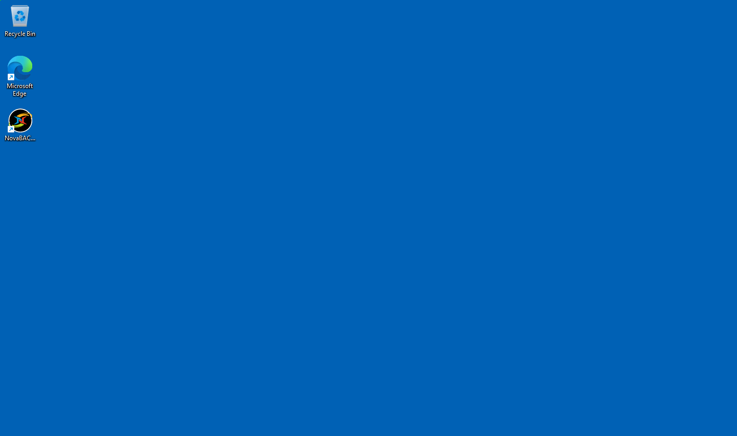 Der Desktop des wiederhergestellten Windows